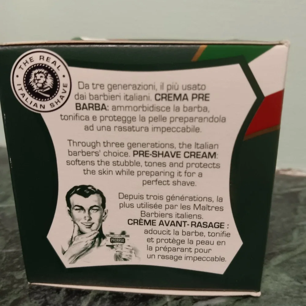PRORASO Green - Pre Shave Cream - Eucalyptus and‎ Menthol for Men – 100ml 3.6 oz